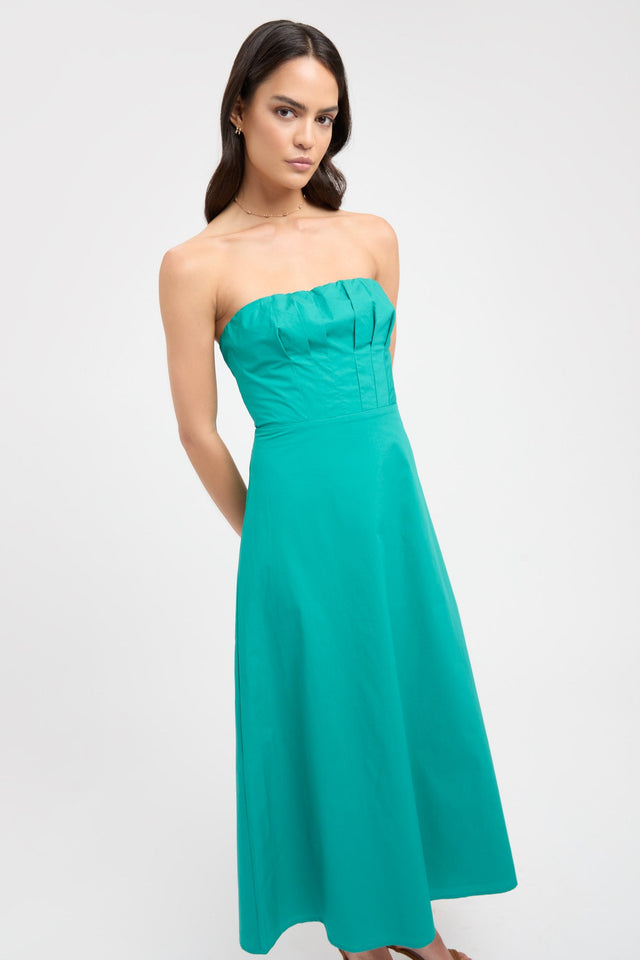 Poplin Strapless Dress