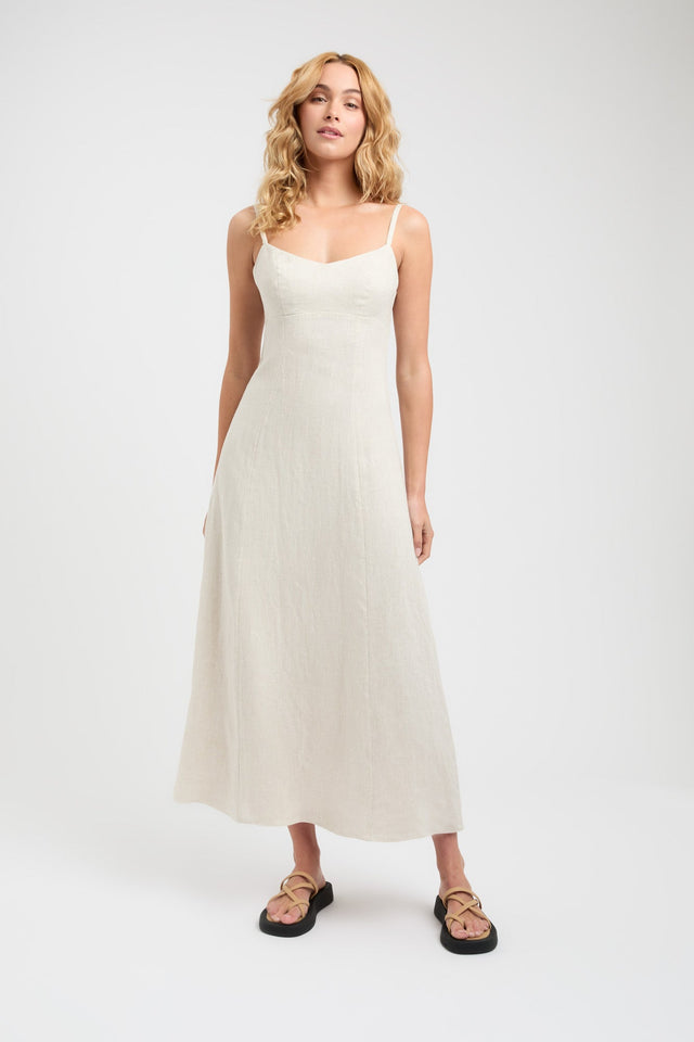 product Tahiti Day Dress Kookai Fit-and-flare Midi Fitted Sweetheart white womens-dresses 