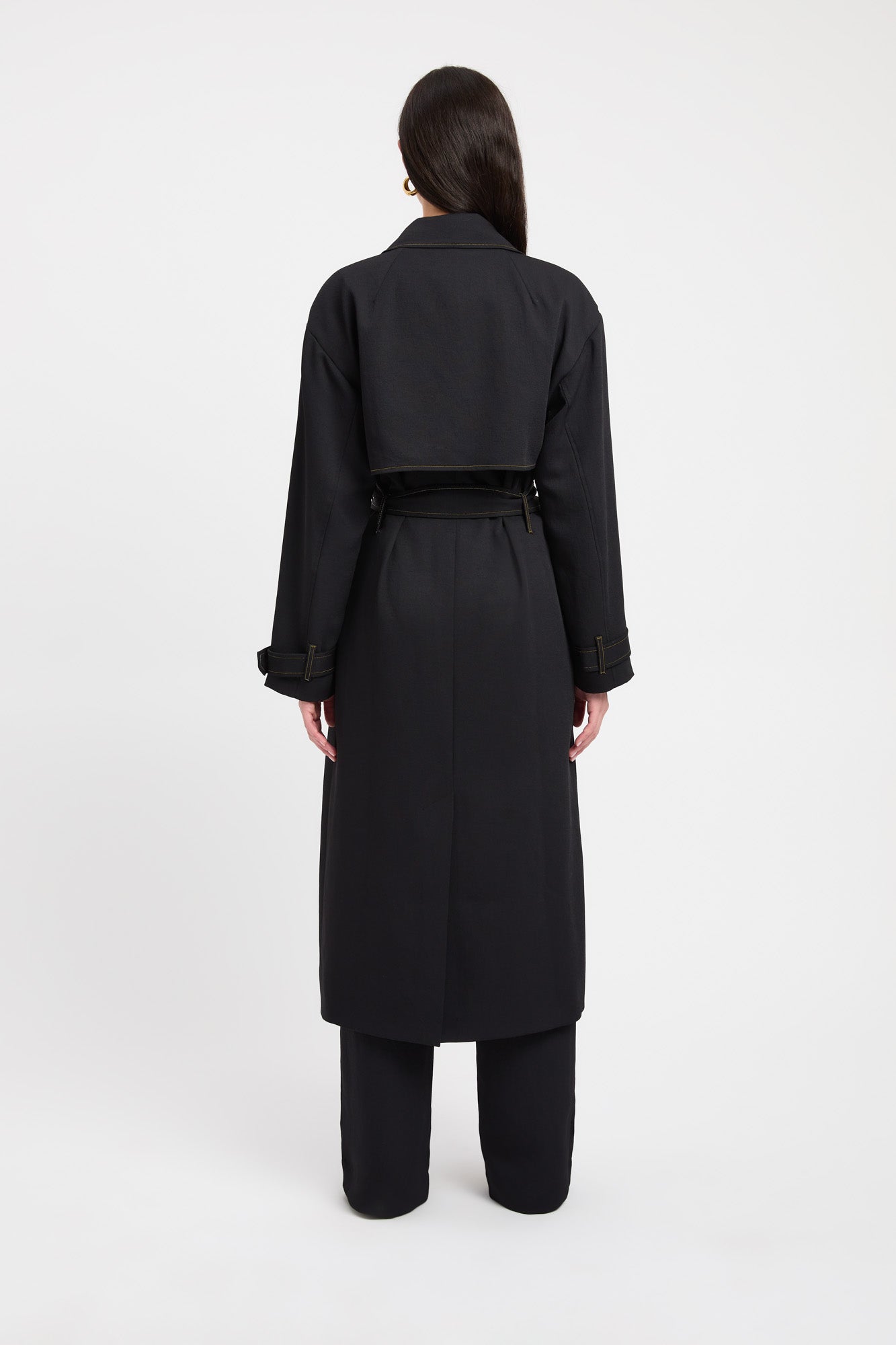 Buy Oyster Contrast Trench Black Online | United States