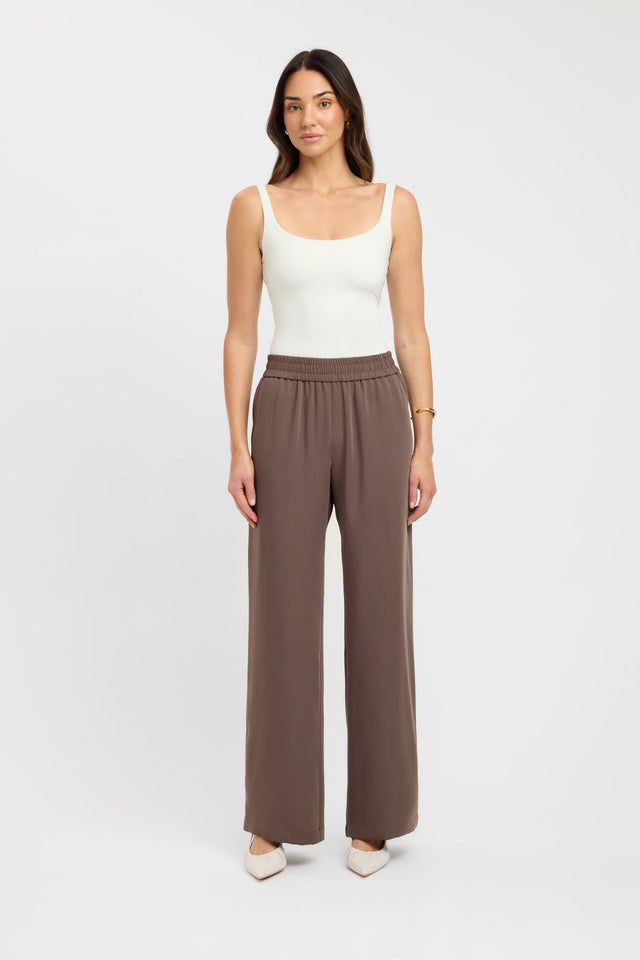 product Maria Wide Leg Pant Kookai Wide-leg High-rise brown womens-regular-pants 