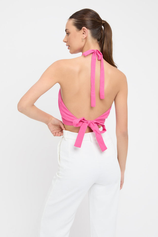 Georgette Halter Crop