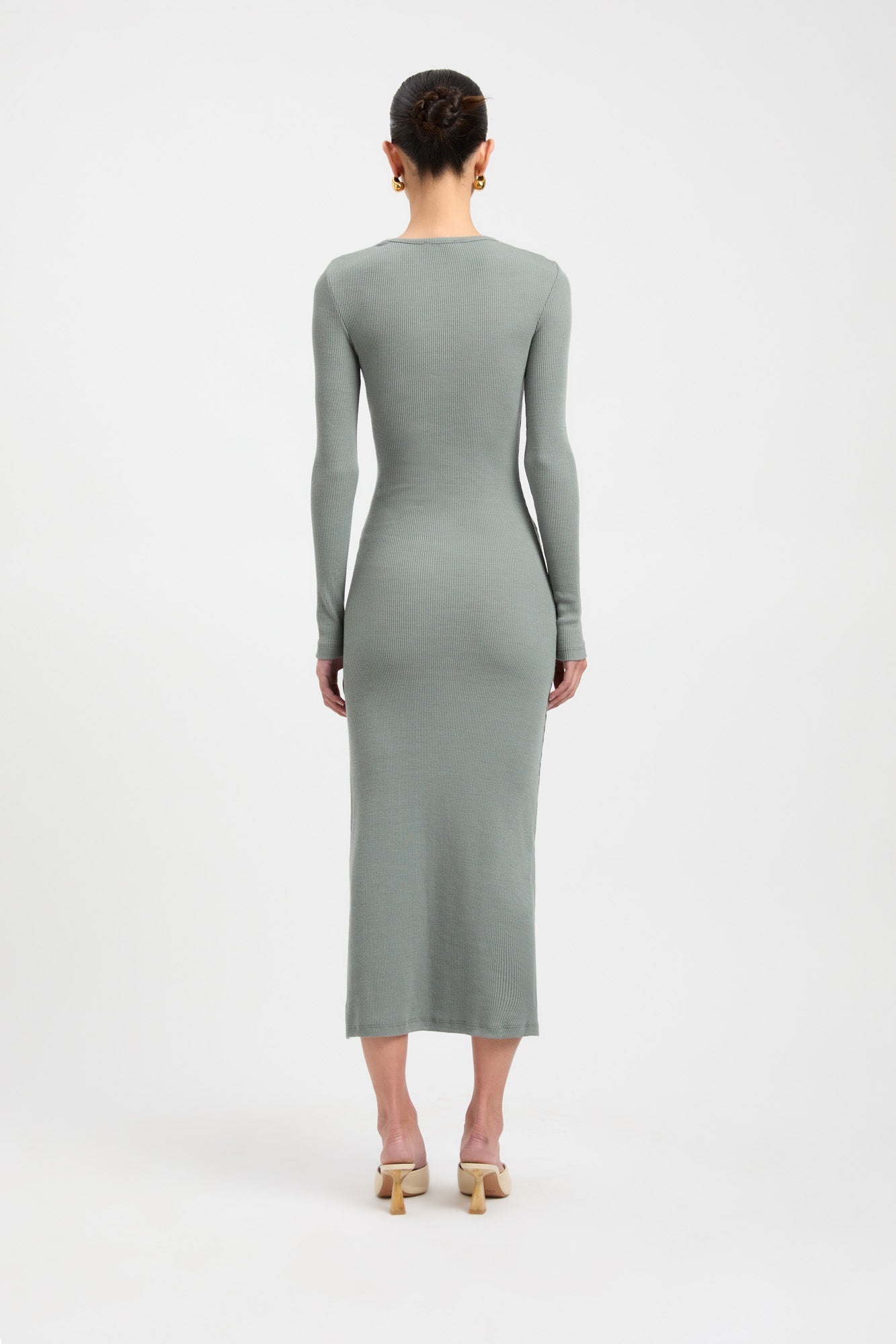 Merino Wool and Silk Midi Dress - Official Online Store - ICICLE