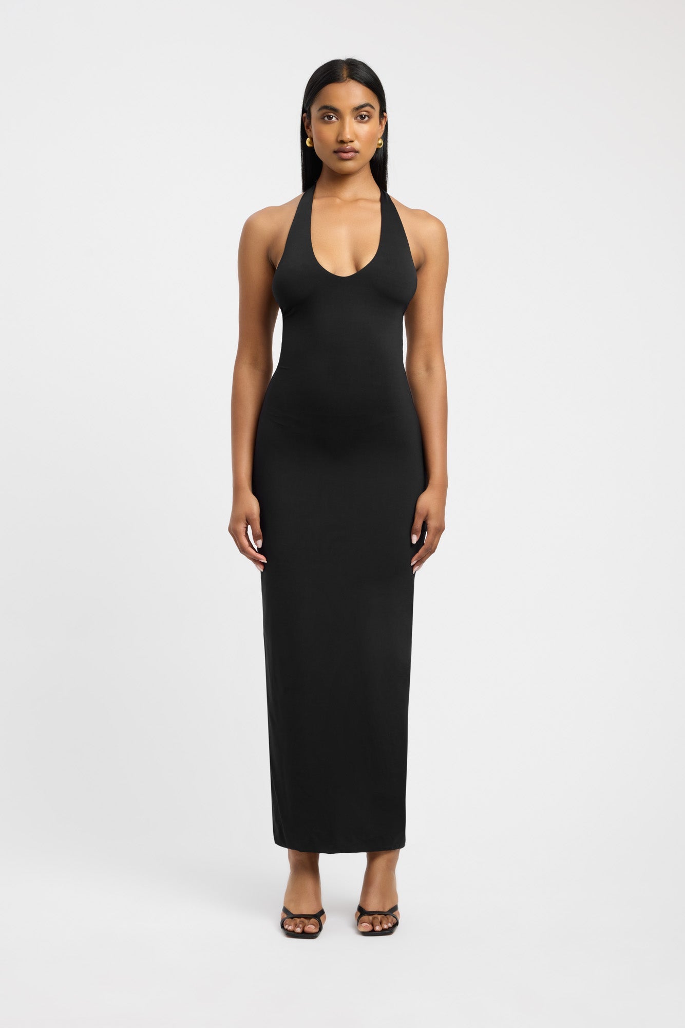 Women's Maxi Crewneck Dress in Black | Balenciaga US