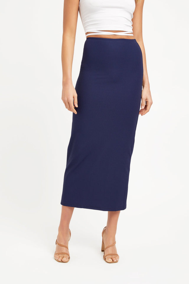 Staple Rib Midi Skirt